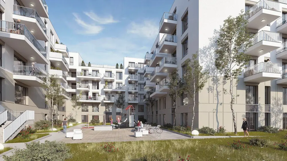Parc și spații verzi în curtea interioară Mestecenilor Residence